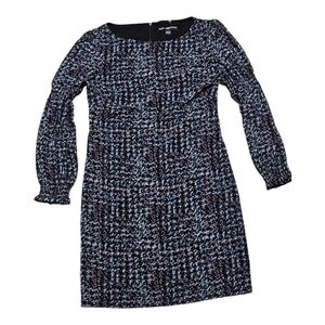 Karl Lagerfeld sheath dress long sleeves chiffon abstract print 6